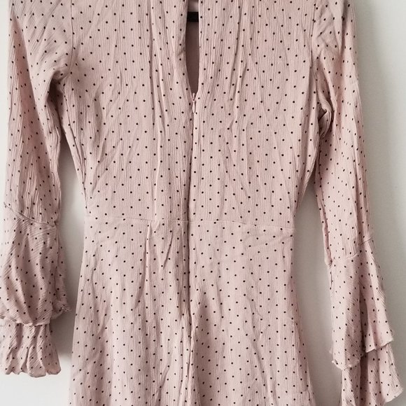 Suzy Shier Light Peach 70s Retro-Inspired Dress - Picture 4 of 8